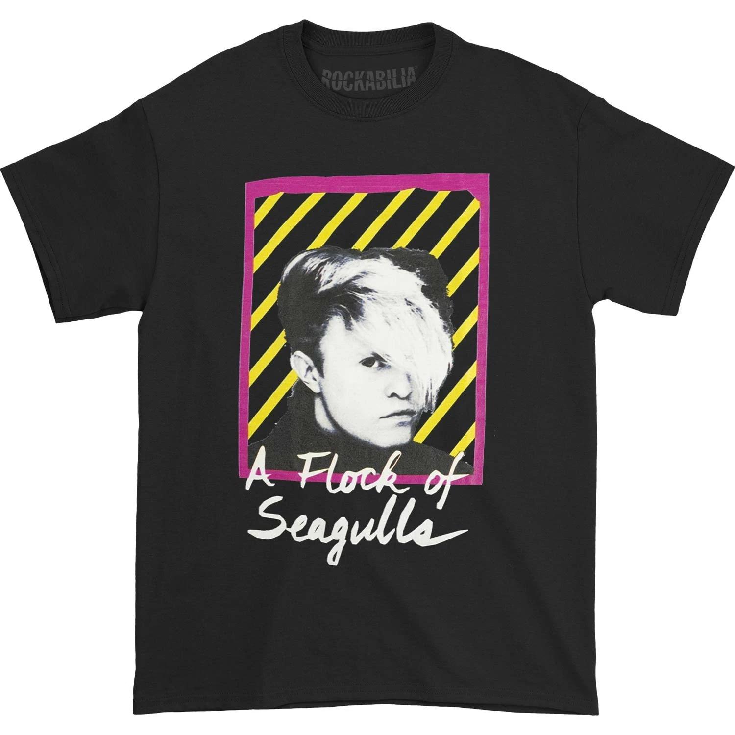 Men s A Flock Of Seagulls Neon T-shirt Large Black M