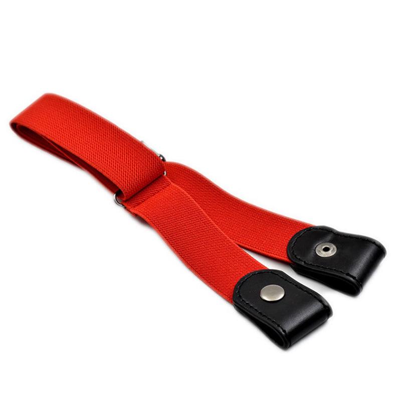 New No Buckle Stretch Buckless Belt Invisible Elastic Waist Belt Unisex for Jeans Pants, Lazy Belts for Women Men