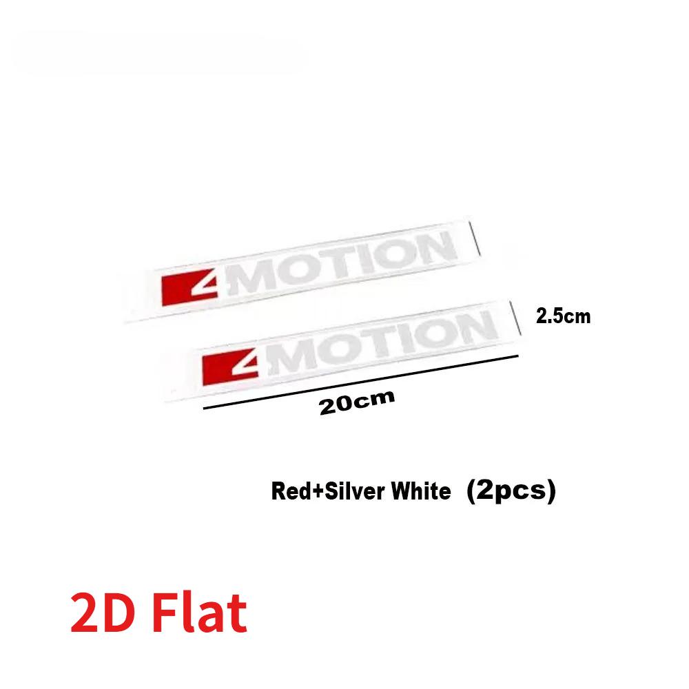 2pcs 2D Flat 4MOTION Car Body Sticker For  R GTI Golf Polo R32 Tuan Mk4 Passat Visit T5 Etc.
