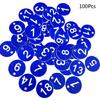 Set di 100 etichette rotonde con numeri identificativi per porte, per portachiavi, numeri colorati da 1 a 100.