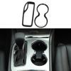 Carbon  Inner Gear Shift Cup Holder Cover Trim for Jeep Grand Cherokee 16-21