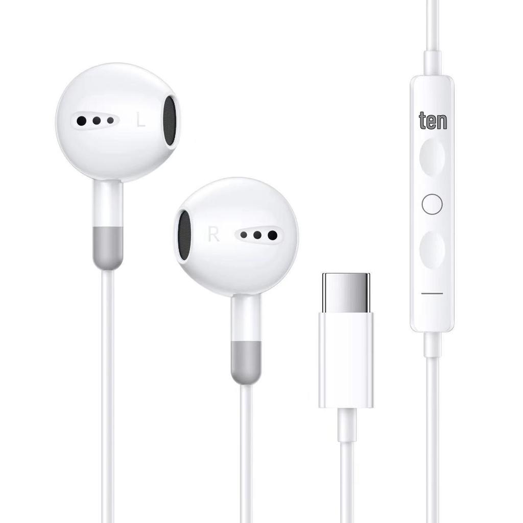 Cross-Border Type-C In-Ear Wired Earphones with Mic, High-Definition Stereo Sound, for Mobile Phones