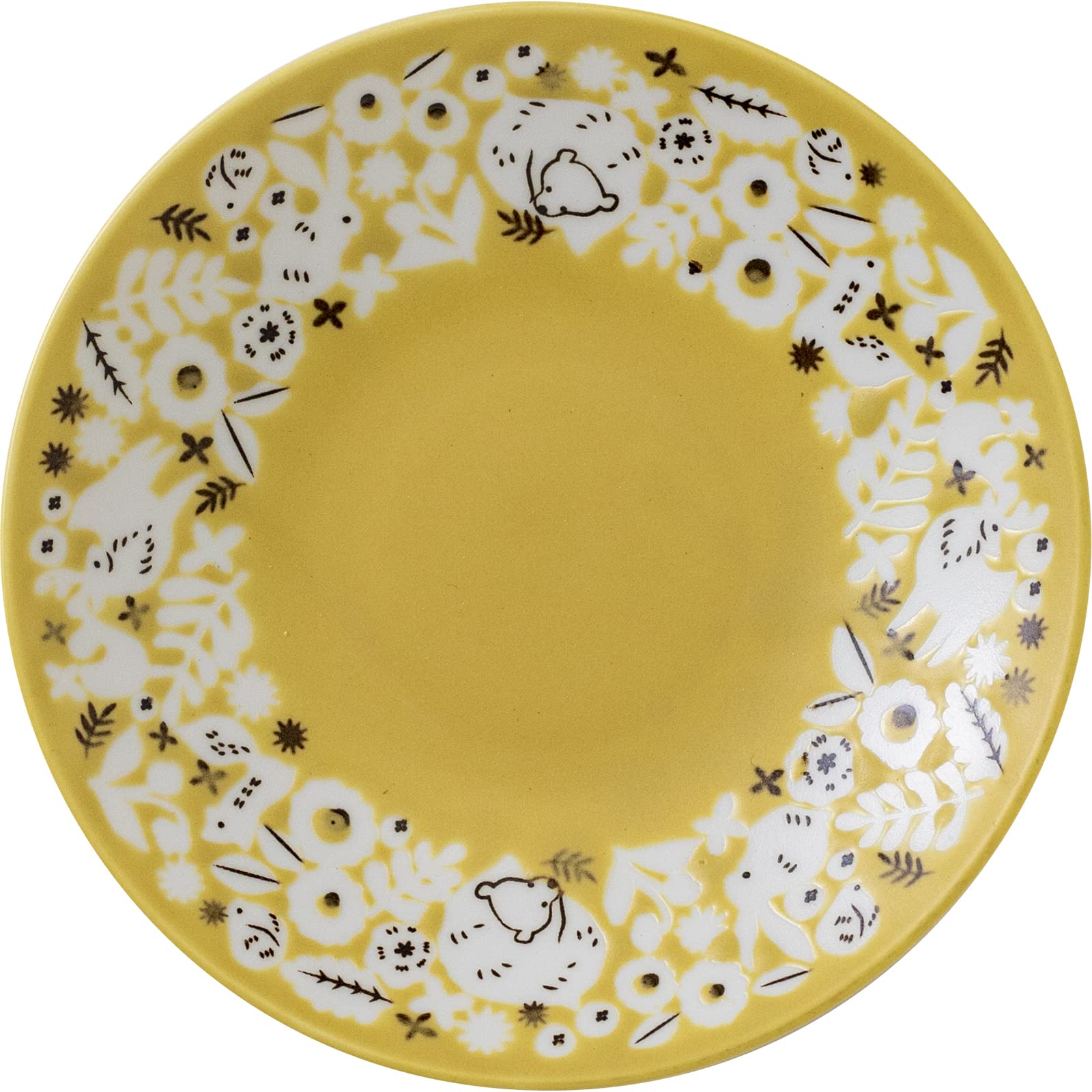 

Minoru Pottery Mino Ware KUKKA 145 Plate Hazel Yellow (Minorutouki) (Kukka)