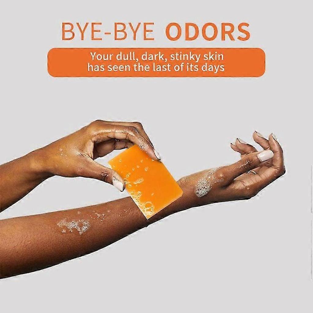 Persimmon Soap Bar for Body Odor Control Purifying Deodorizing Body Soap for Eliminating Nonenal Body Odor Natural Deodorant Soap for Men & Women, G