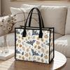 Halloween Pattern Pumpkin Bat Tote Bag Portable Fashion Autumn Daily Handbag for Women