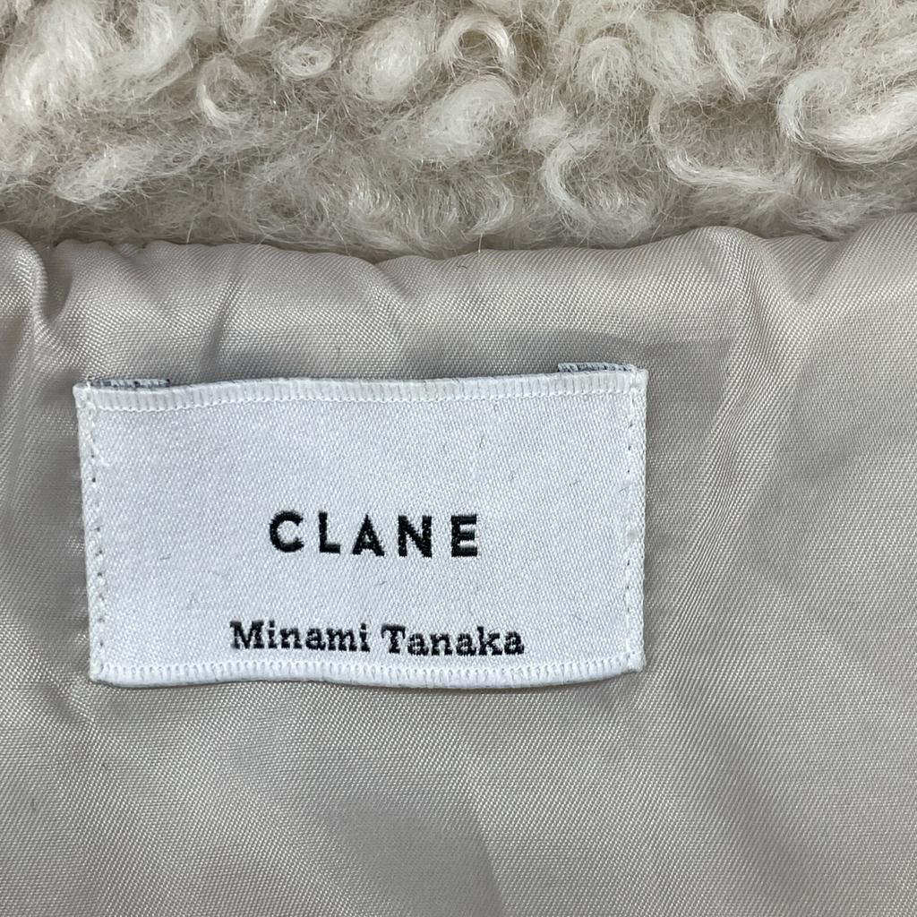 CLANE [xMINAMI TANAKA] 13104-0612 22AW Ivory CURL FUR SHORT COAT Jacket 2 IvoryUsed