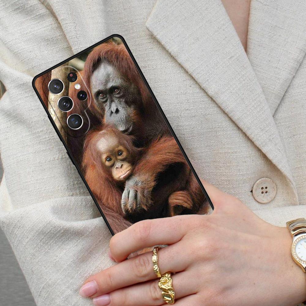 CUTE ORANGUTAN monkey BABY 2 Cell Phone Case for Samsung Galaxy S26 Ultra S25 S24 S23 S22 S21 S20 Note10 Cover