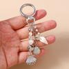 New Summer Beach Conch Shell Keychain Pearl Beads Key Ring Pendants for Women Girls Handbag DIY Key Chain Jewelry Gifts