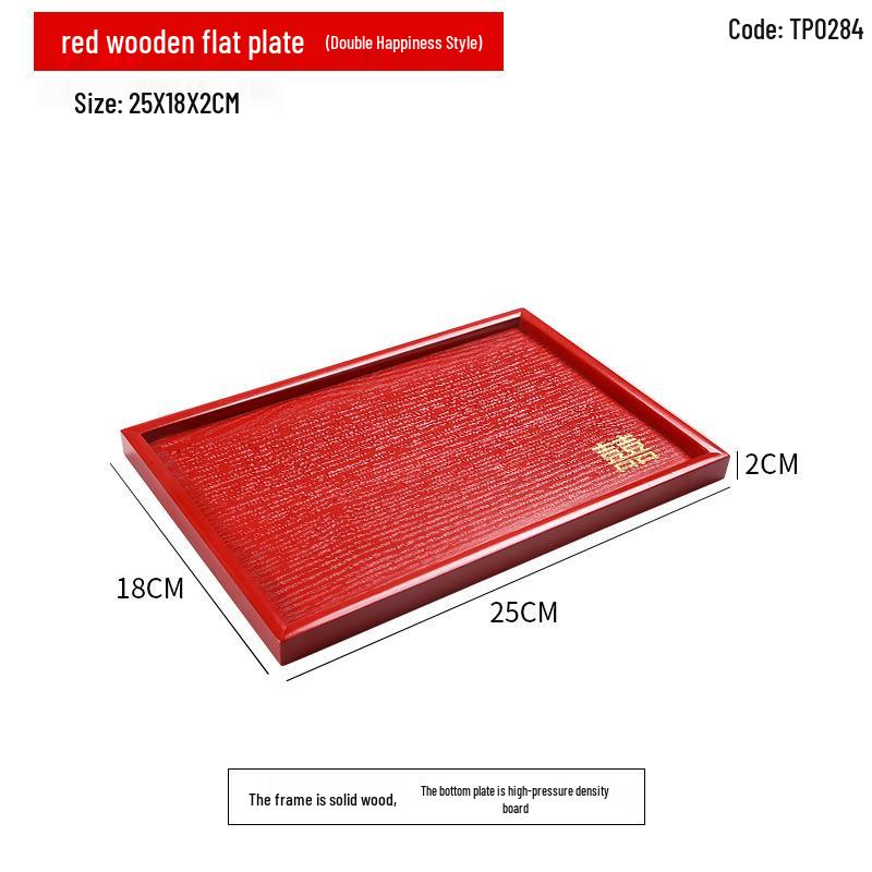 Handcrafted Japanese Orchid Rectangular Wooden Tea Tray with Custom Logo for Hotels and Restaurants