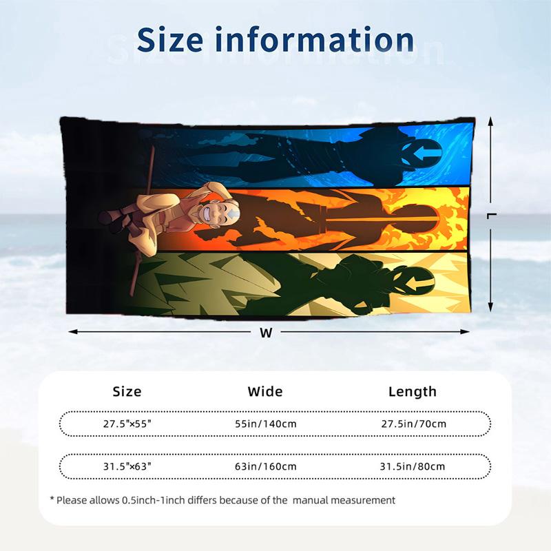 Avatar The Last Airbender Beach towels also serve as bath towels summer essential a musthave for the outdoors the beach and the pool