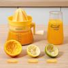 Easy Juicer Hand Cranked Fruit Squeezer Built-in Measuring Cup and Filter for Orange Lemon and Grapefruit Practical Kitchen Tool