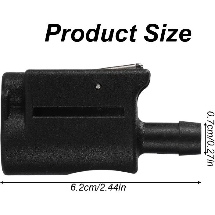 13563Q7 Female Fuel Line Connector, 5/16" (8mm) Quick-Connect for Mercury Outboard Fuel Tank Hose Fitting Double-Sealed Clip-On Design for 22-13563A7