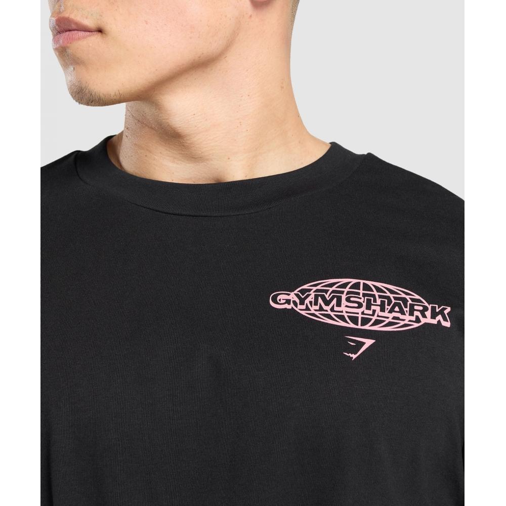 Gymshark Worldwide T SHIRT Black A5a5l Bb2j