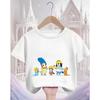 Cute Kawaii Children T Shirt Bluey Popular Print Summer Street Style Fashion Tops For Kids 3-14 Age