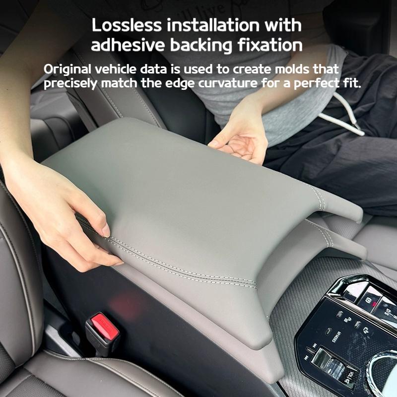 Car Leather Center Control Armrest Box Cover Trim Frame  Handrest Protection Trim For BMW X3 G45 2025  Internal Accessories