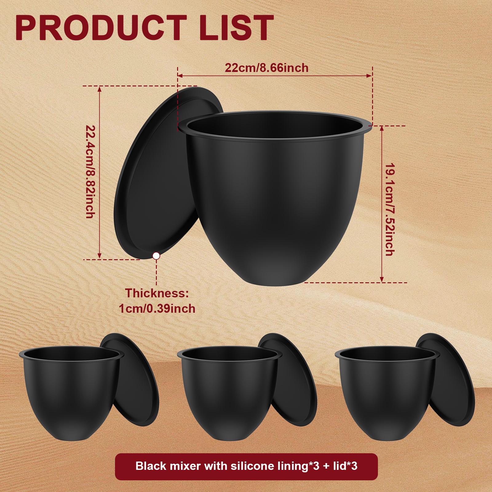 

MixAid Silicone Liners for KitchenAid Tilt-Head 5 Qt Mixers – Mixer Attachments3 Liners and 3 Lids Included for Kitchen Tool