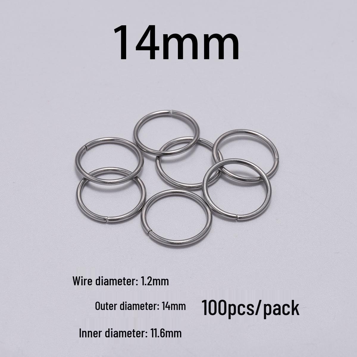 

Плоское одинарное соединительное кольцо из нержавеющей стали для ювелирных аксессуаров своими руками 1.2*14mm, 100pcs/pack