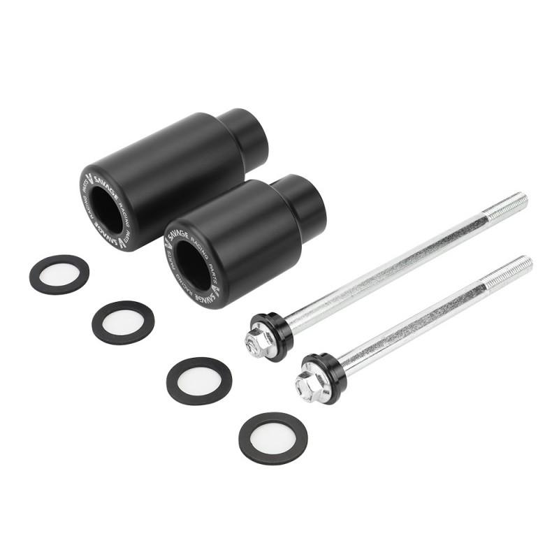 Kawasaki Versys 650 2015-2023 Crash Protector Pad Set Stainless Steel POM Frame Guard Ball Caps