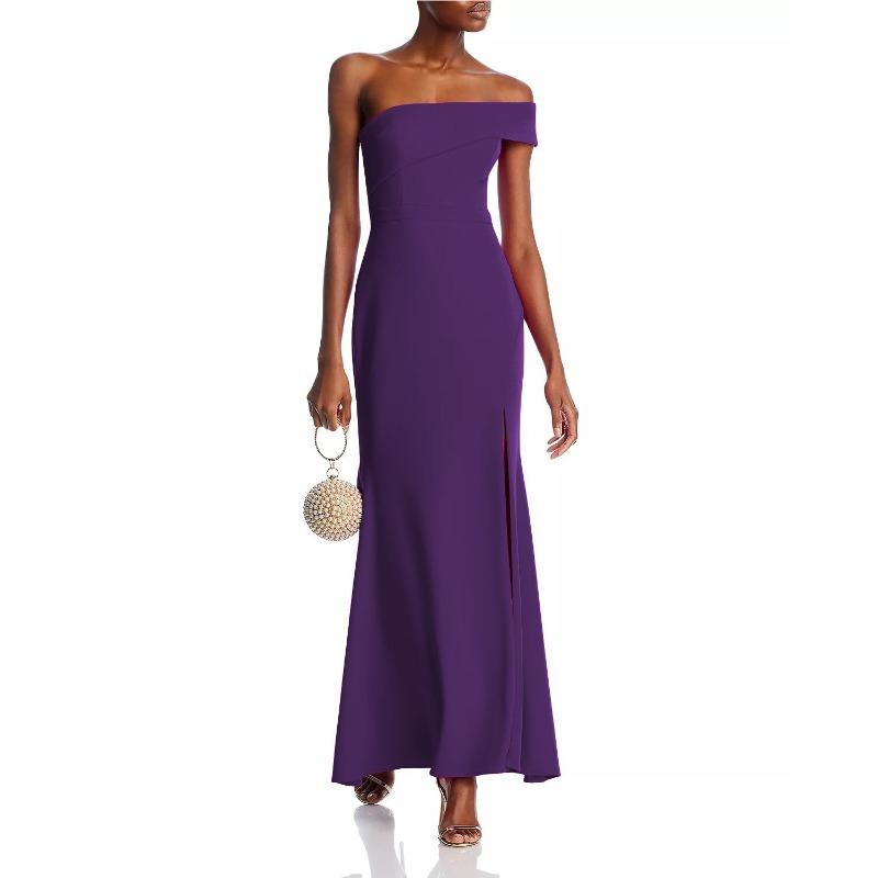 New autumn and winter women's clothing one-shoulder fashion split-ended dress long dress temperament dress