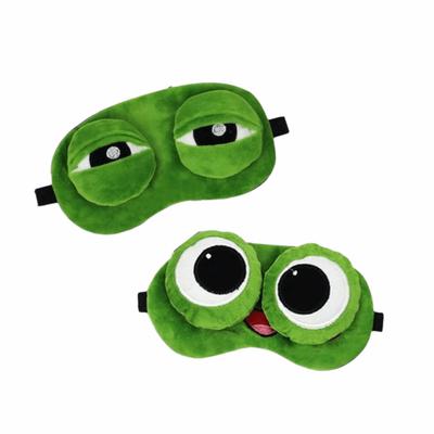 Lovely Cartoon Frog Sleep Eye Mask Green Big Eyes Skin-friendly Sleep Mask Breathable Shading 3D Eye Mask Travel Nap