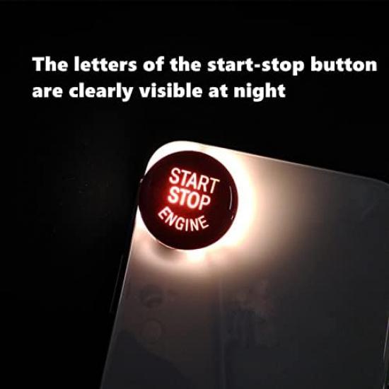 Engine Push Start Stop Button Car Accessories Interior Trims for BMW 1 3 5 6 X1 X3 X5 X6 Series,E81 E90 E91 E60 E63 E84 E83 E70 E71, Red