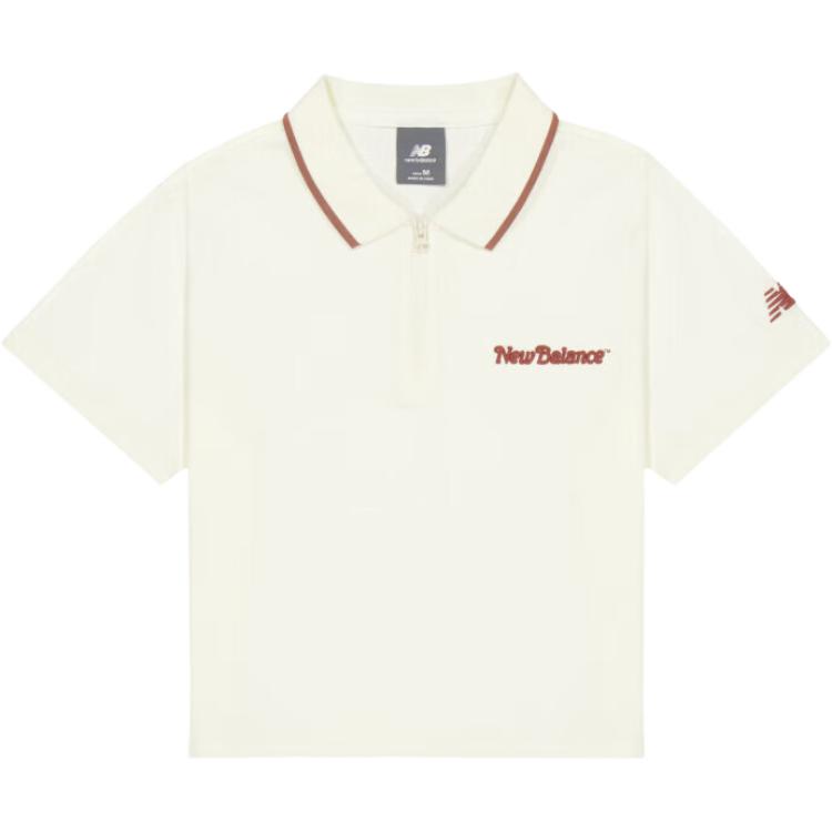 New Balance Polo Shirt Women s Ivory White NFF22162-IV XS