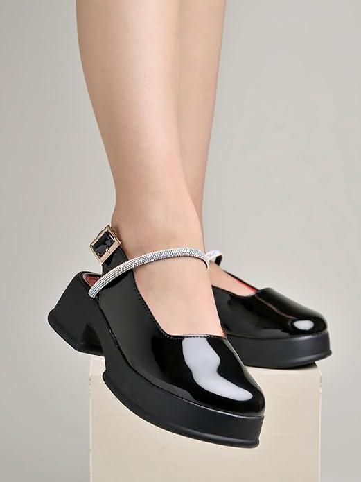 Shoetopia Женские Стильные Удобные Каблуки Легкая Амортизирующая Подошва | Повседневные и Вечерние Сандалии для Женщин Туфли-Лодочки EU40 : 23.5CM