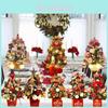 Delicate Mini Roze Imitatie Kerstboomversieringen Desktop Decoraties
