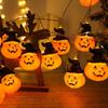 LED Halloween Pumpkin Lights String Ghost Festival Decoration String Lights Battery Lights Remote Control USB Models, Holiday Decoration Lights
