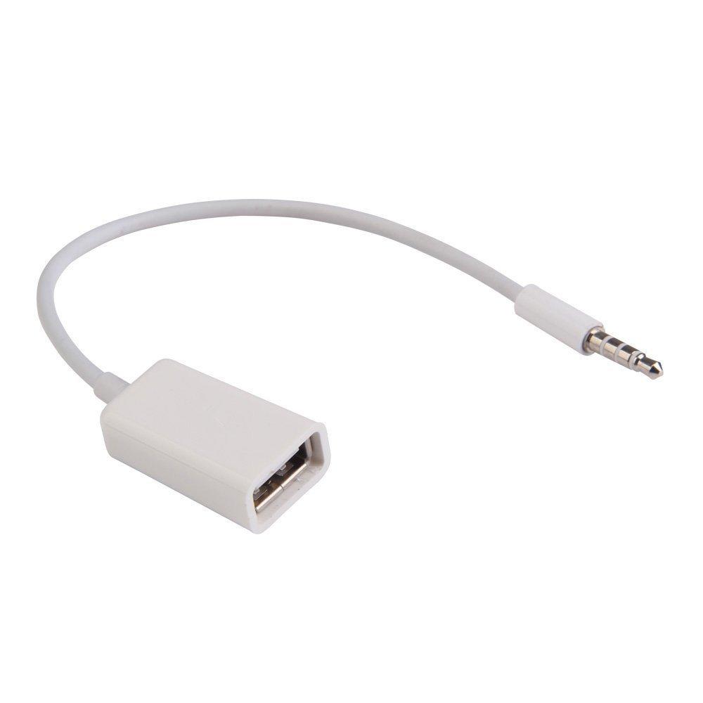 BLUEXIN 3.5MM Male Aux Audio Plug Jack To USB 2.0
