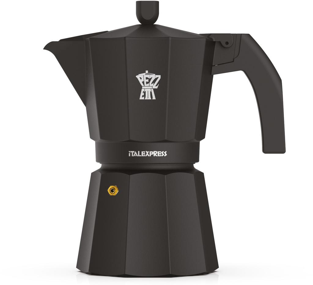 Cafetiere italienne - PEZZETTI - ITALEXPRESS - Aluminium - 6 tasses - Noir