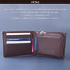 [Leathertone] Tochigi Leather Bi-fold Wallet with Zipper Coin Purse - 4LT0005 (navy)
