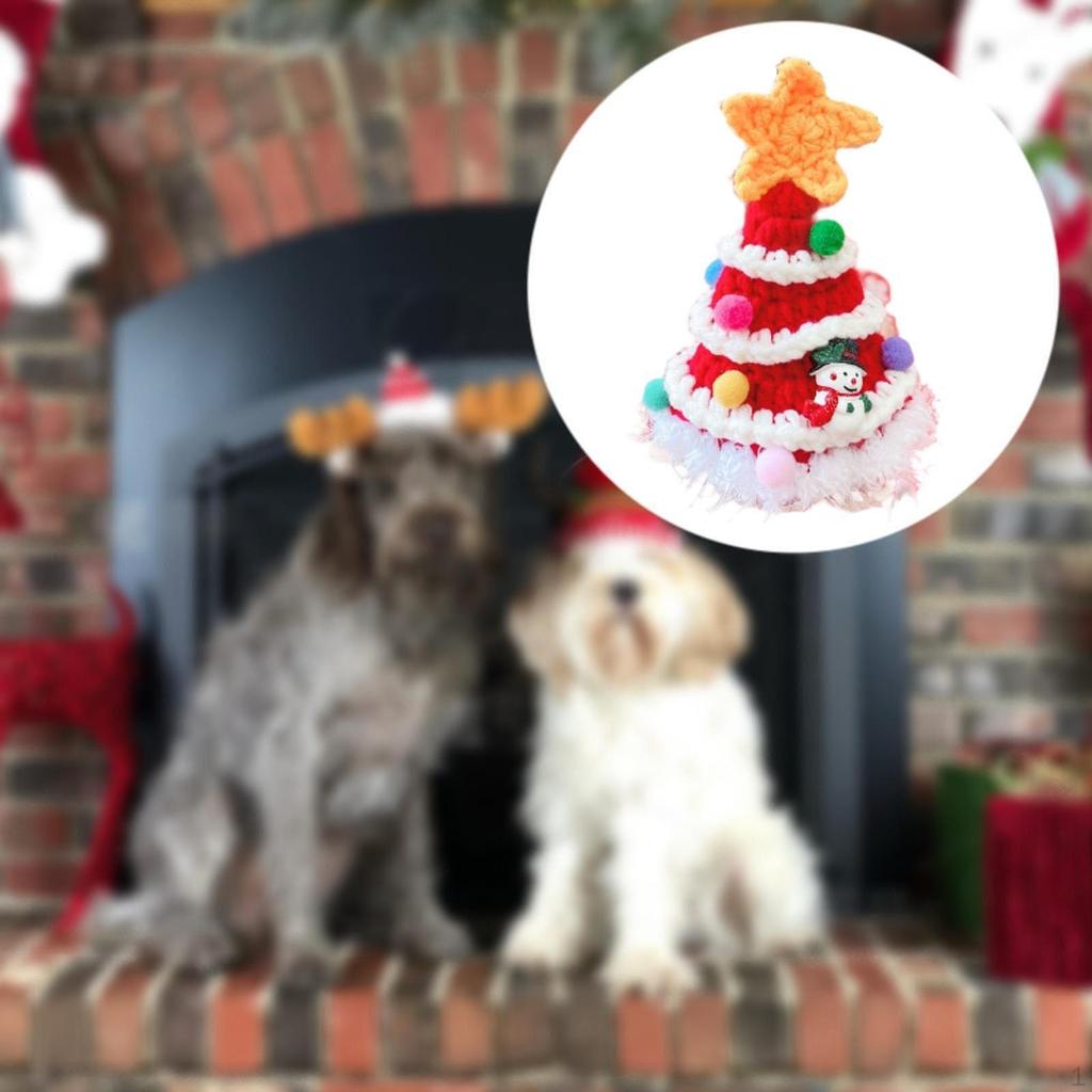 Weihnachtsmütze für Hunde, Cosplay, Foto-Requisiten, Urlaubsdekoration, Haustier-Kopfbedeckung für das tägliche Kostüm