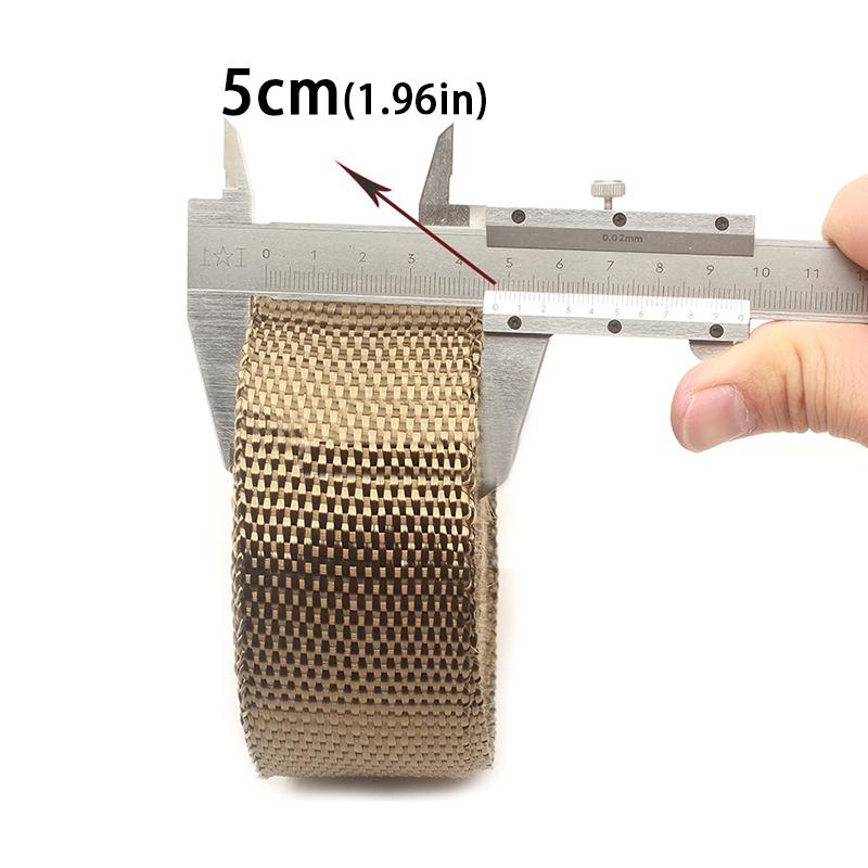 Motocyklowa Taśma Termiczna Wydechu Owijka Termiczna Osłona Włókno Szklane Bawełna Izolacyjna Wysoka Temperatura Ochrona Części Samochodowe