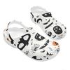 White Printed EVA Clogs for Women Men Ventilated Breathable Slip On Casual Shoes Lightweight Summer Sandals Daily Walking