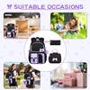 Large Capacity Bow Three-Piece Backpack Set for Girls: Perfect for Junior, Senior High, and College Students