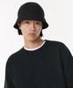 Musinsa Standard Oversized Cotton Round Bucket Hat [Black]