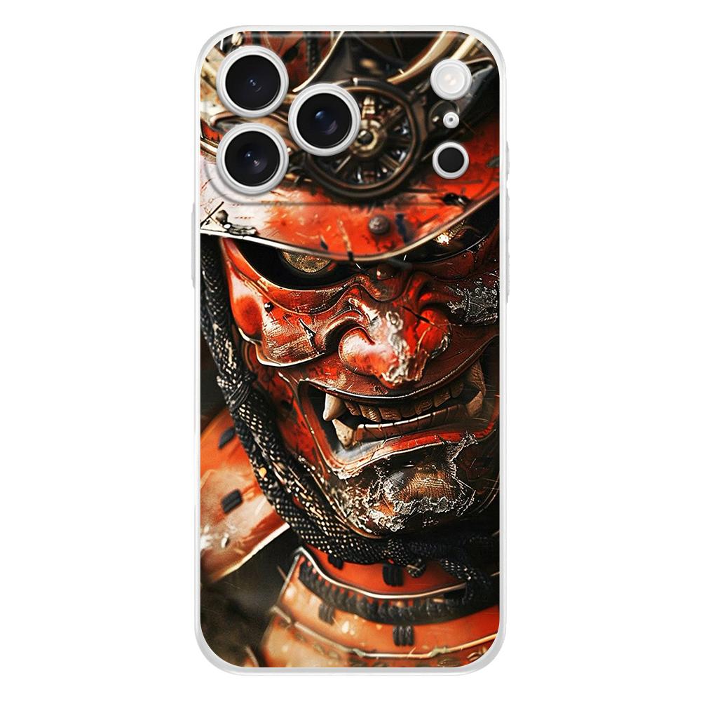 Soft Phone Case For iPhone 17 Air 16E 16 11 15 14 Pro MAX 12 13 7 8 Plus SE Easter Cover Protection Japan Ghost Face Samurai