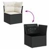 Vidaxl 6-Cz. Set di Mobili da Giardino con Cuscini, Polyrattan Nero
