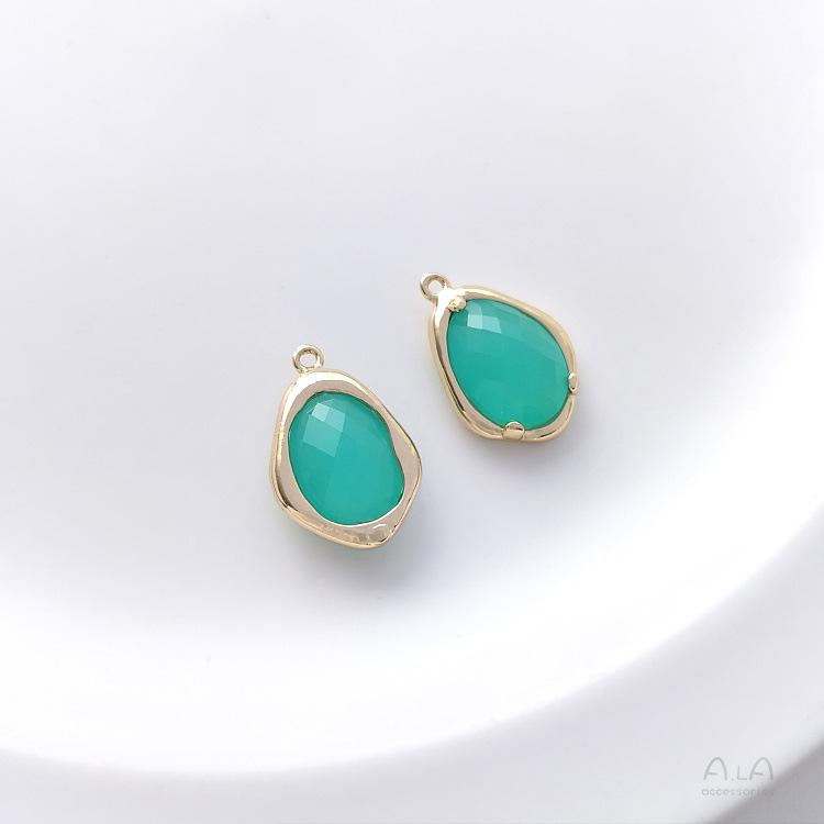 14K Gold-Filled Colorful Zircon 'Lover Bean' Pendant - DIY Necklace Charm