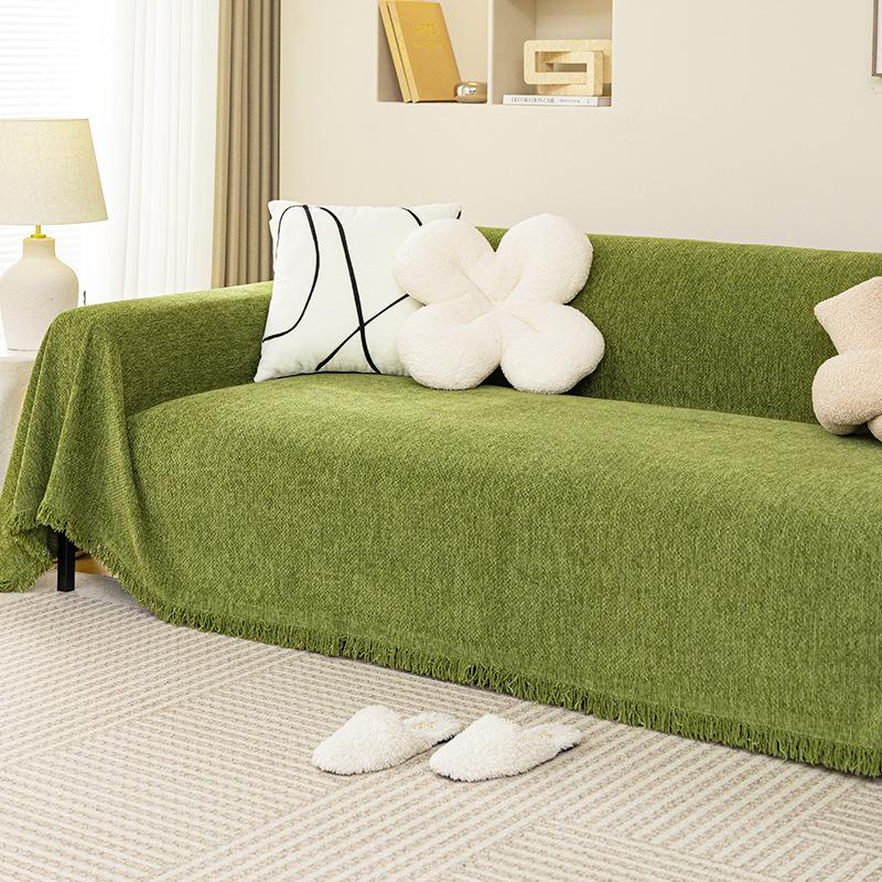 Fischgrät Sofabezug Stoff Vier Jahreszeiten Universal Einfach Modern Kratzfest Sofabezug All-Inclusive Universalbezug Einfarbig Bezug Handtuch
