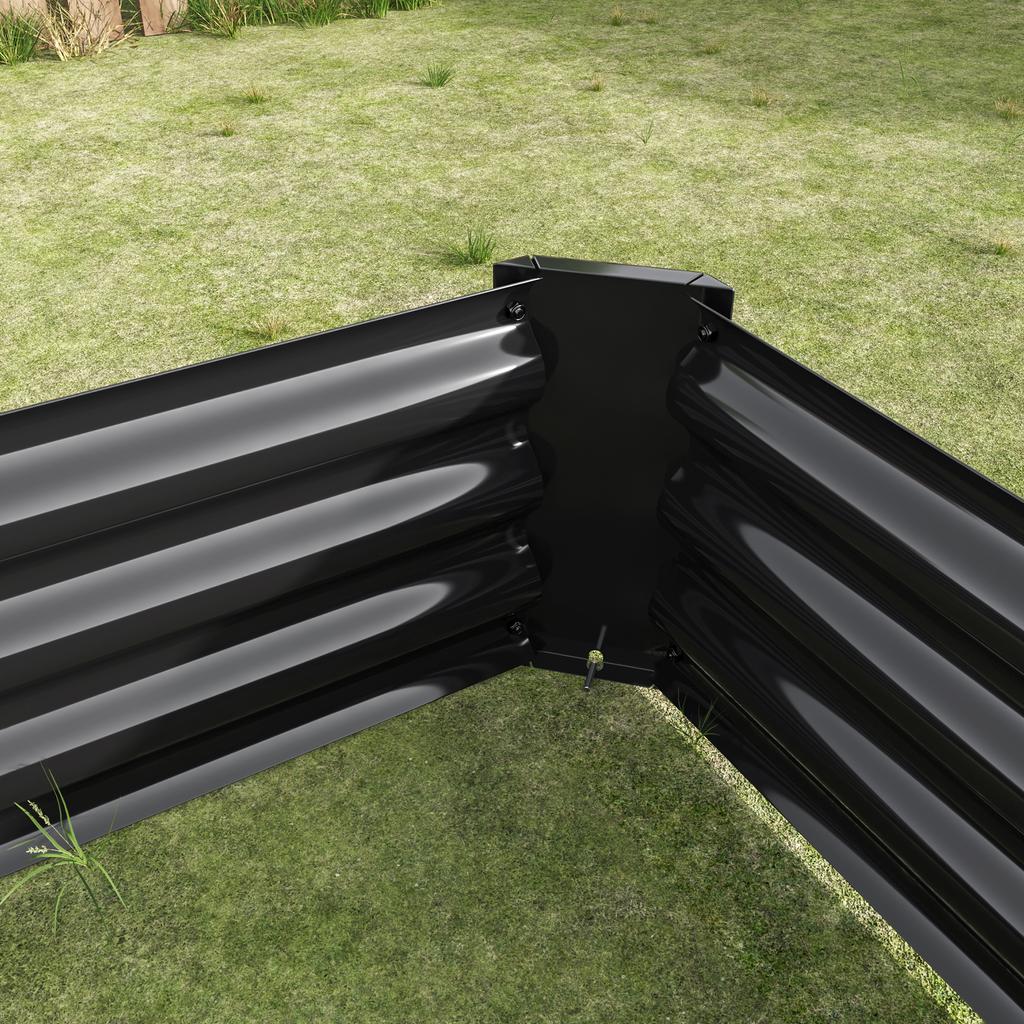 Raised Bed, Metal Planter Bed for Garden made of Robust Sheet Steel, Rust Protection, Kit without Bottom, Ideal for Vegetables, Herbs & Flowers Anthr