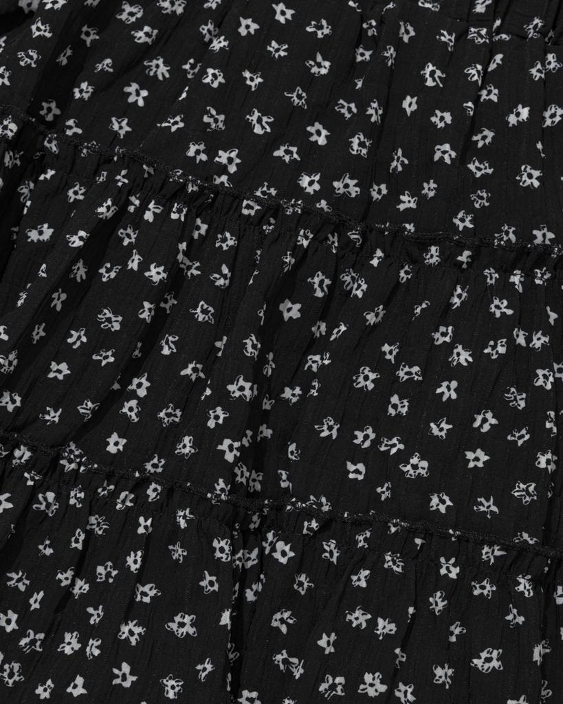 Moa Black Garden Tiered Skirt