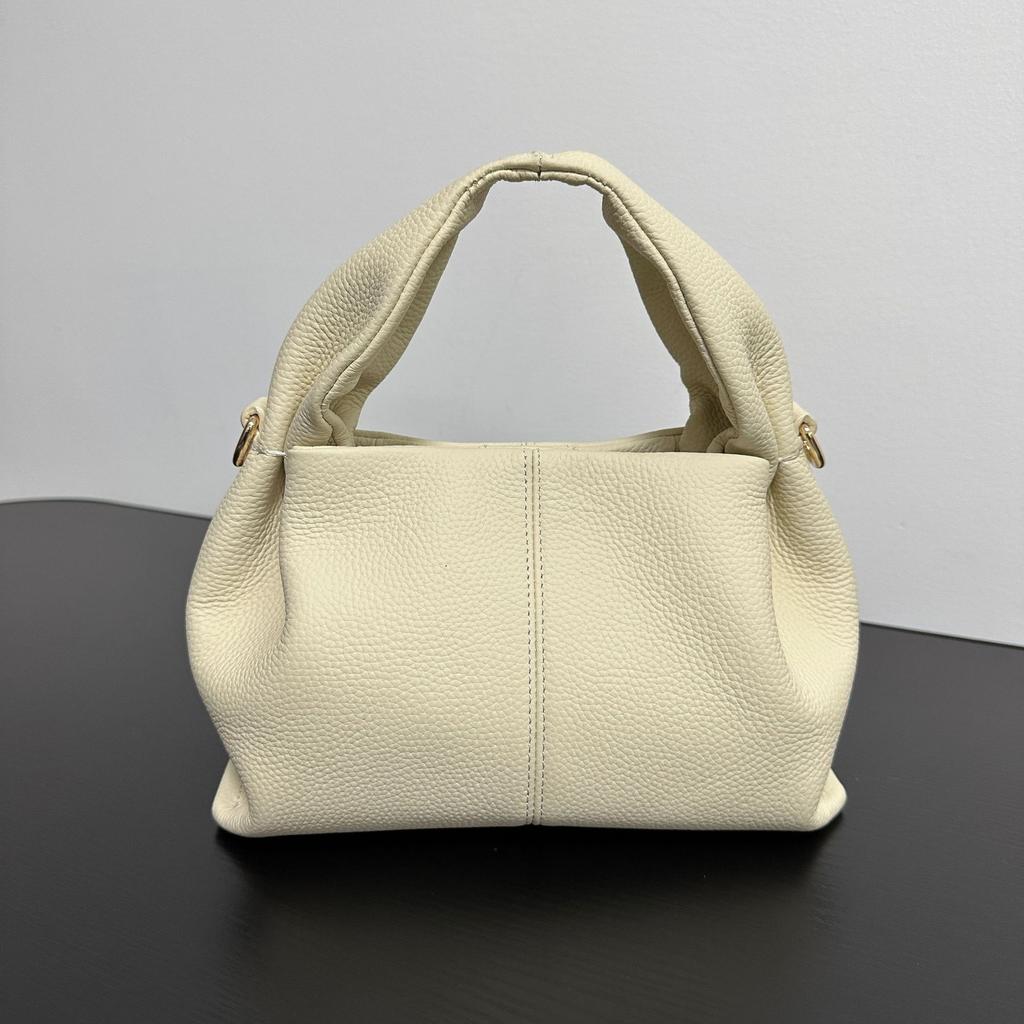 Haute couture first layer cowhide pleated cloud bag niche high-end handbag oblique span shoulder bag women's 2025 new
