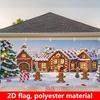 1pc2Dflat, Christmas Gingerbread House with Cozy Cabin and Festive Decorations, Indoor/outdoor Use, No Power Required - Wzy