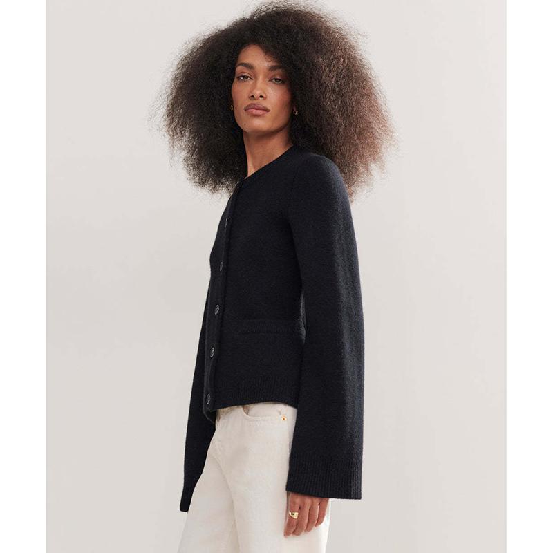 Casual Loose Solid Single Breasted Long Sleeved Cardigan for Winter Women's Coats New O-neck Knit Cardigan Coat Women's Sweater