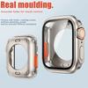 Screen Protector Cover for Apple Watch 44mm 45mm 46mm 42mm Hard PC Front Rear Bumper Case for Iwatch 10 9 8 7 6 Change To Ultra