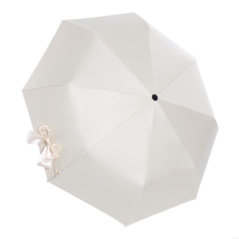 

Lightweight Auto Windproof Travel Umbrella Automatic Open Close Large Bows Folding Sun Rain 6XDE білий