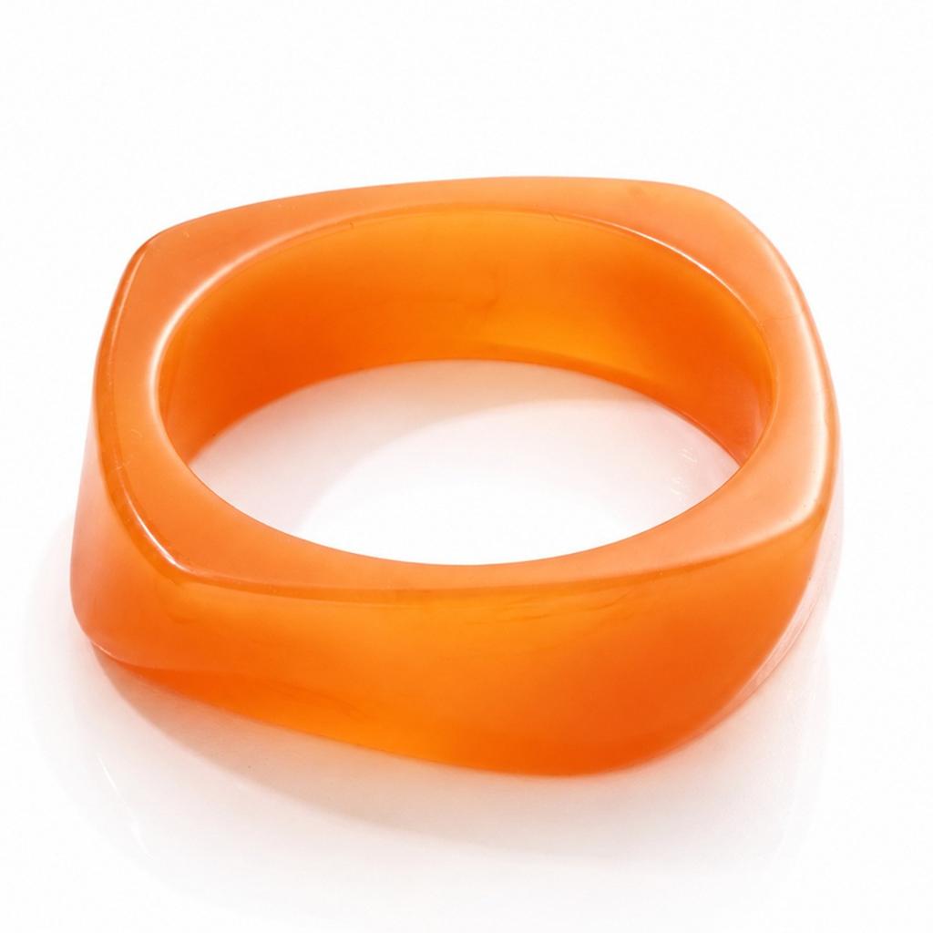 New Irregular Simi Resin Bracelet Distinctive Fashion Seiko Polished Polished Wide Face Bracelet