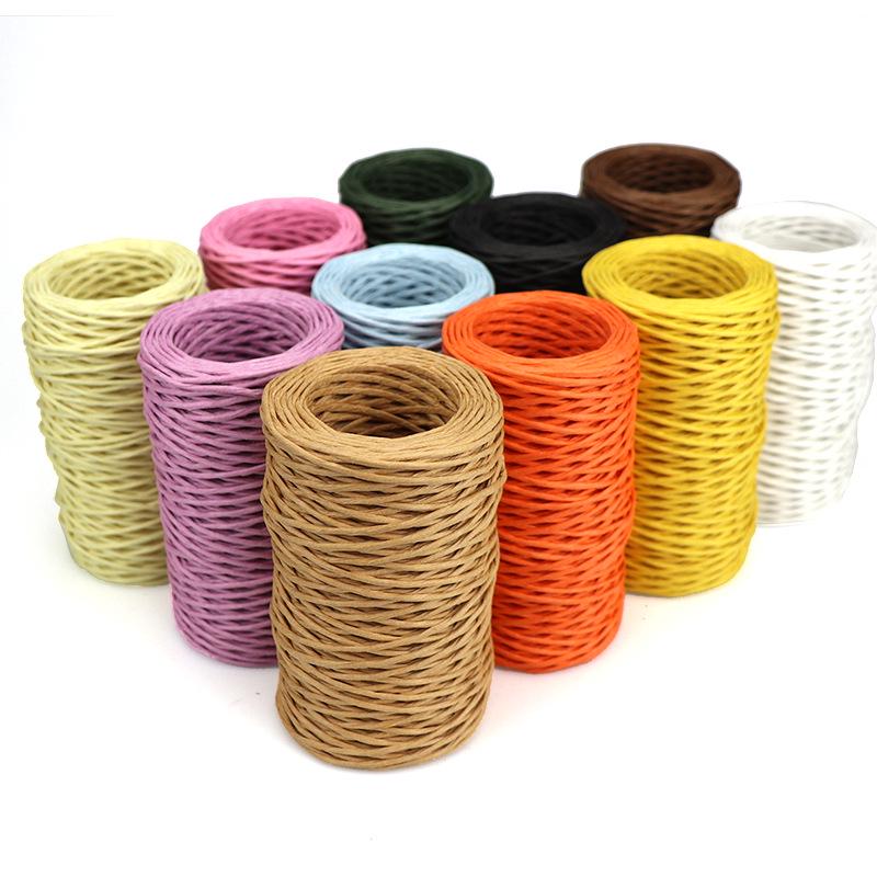 50m/100m Paper Rope 1mm/2mm Diameter for Handmade DIY Projects